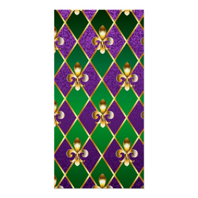 Pôster Jewelry Background Mardi Gras (Frente)