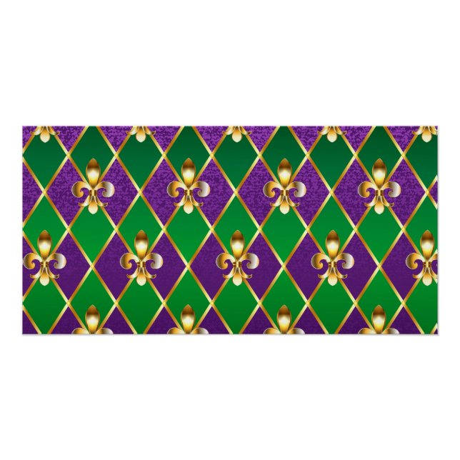 Pôster Jewelry Background Mardi Gras (Frente)