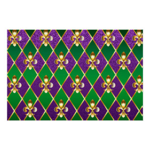 Pôster Jewelry Background Mardi Gras