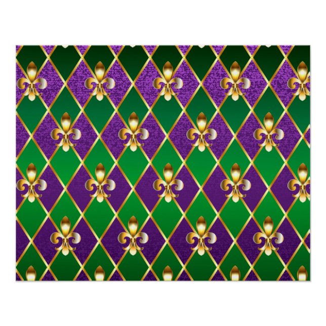 Pôster Jewelry Background Mardi Gras (Frente)