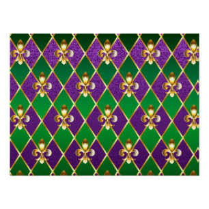 Pôster Jewelry Background Mardi Gras