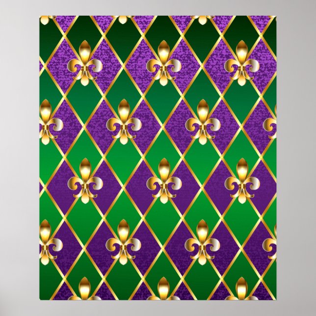 Poster Jewelry Background Mardi Gras (Frente)