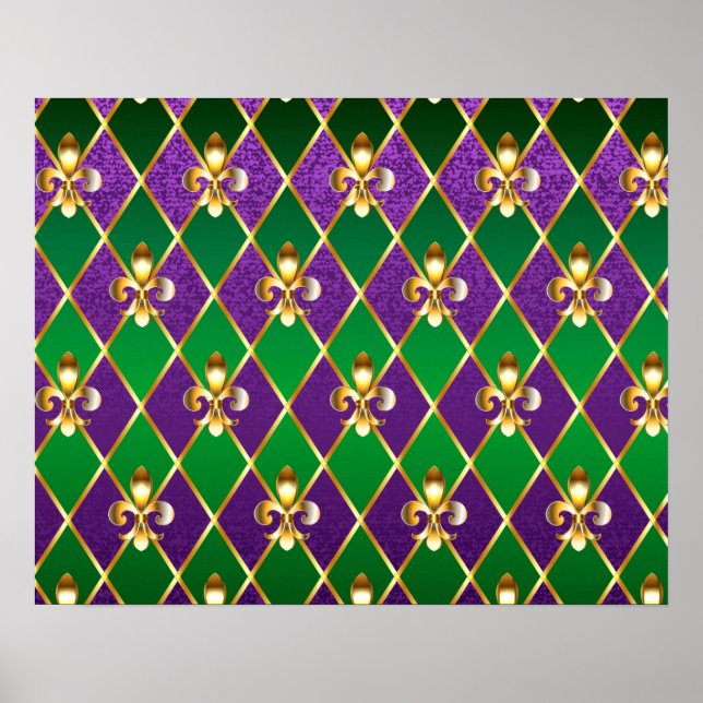 Poster Jewelry Background Mardi Gras (Frente)