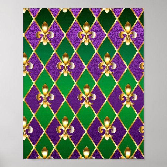 Poster Jewelry Background Mardi Gras (Frente)