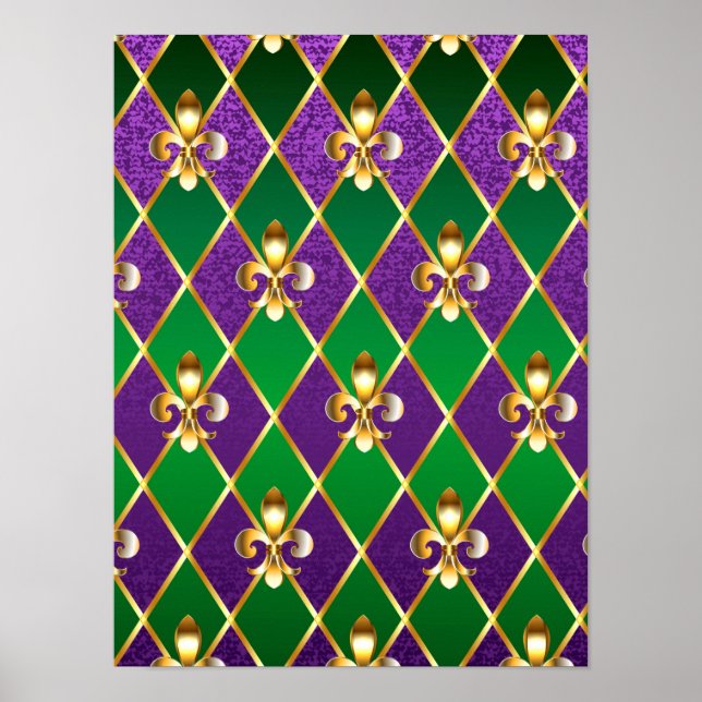 Poster Jewelry Background Mardi Gras (Frente)