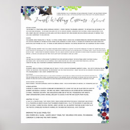 Poster Jewish Wedding Customs Explained - Romantic Forest