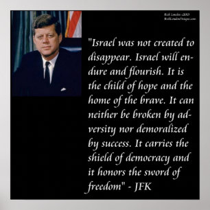Poster JFK & Israel Cartaz de Citação