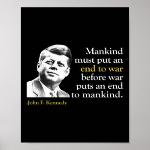 Poster Jfk John F Kennedy Presidente Fim da Citação da Gu