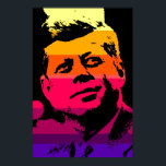 Pôster JFK John F. Kennedy Red Yellow Violet Pop Art<br><div class="desc">Ex-Presidente Americano John F. Kennedy Red,  Amarelo,  Rosa,  Laranja,  Negra e Violeta Pop Art Imagem Digital - Impressões de História e Política Americanos</div>