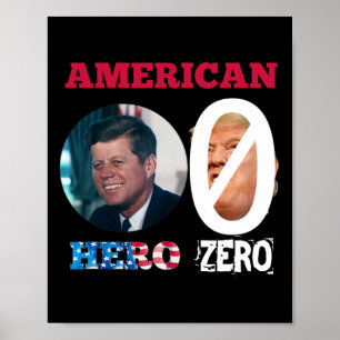 Poster Jfk John Kennedy Herói Americano Anti Trump