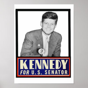 Pôster JFK para o senador dos E.U.