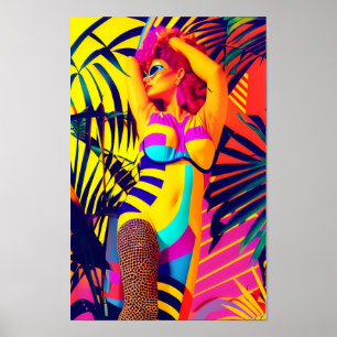 Poster Jill da Sala da Selva Retrowave