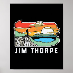 Poster Jim Thorpe Pensilvânia Natureza Caminhada ao Ar Li