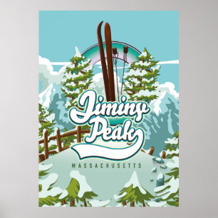 Poster Jiminy Peak massets esquiando