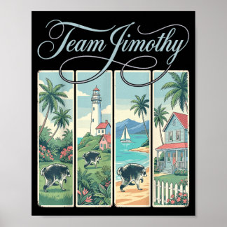 Poster Jimothy Guaxinim Panda Trash Engraçado Equipe Jimo