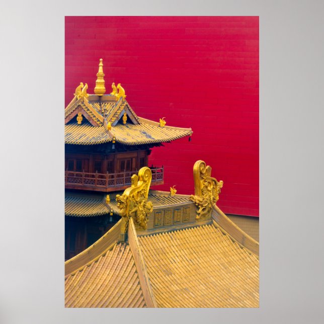 Poster Jing'an Temple, Xangai, China (Frente)