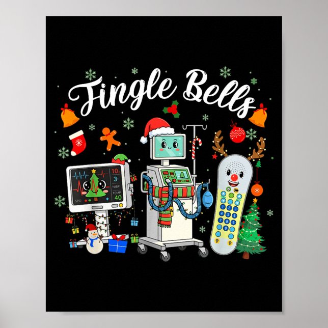 Poster Jingle Bells Er Nurse Funny Christmas Tech Nursing (Frente)