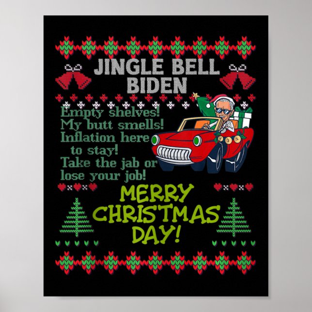 Poster Jingle Joe Biden Xmas Carol Trump Ugly Christmas S (Frente)