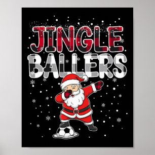 Poster Jingle Llers Papai Noel Futebol de Natal Xadrez