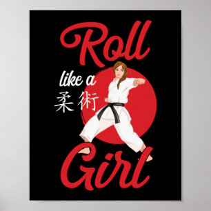 Poster Jiu Jitsu Bjj Roll Como Uma Rapariga