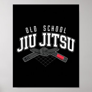 Poster Jiu Jitsu Bjj Velha Escola Jiu Jitsu Cinturão Pre