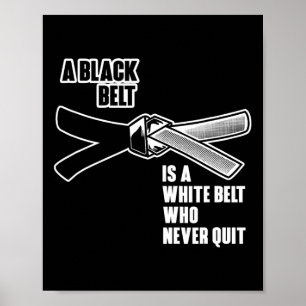 Poster Jiu Jitsu Black Belt Mma Karate Brasil Bjj Trai