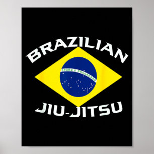 Poster Jiu Jitsu Brasileiro Bandeira do Brasil