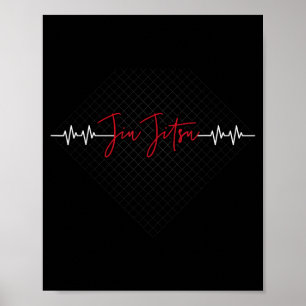 Poster Jiu Jitsu Brasileiro BJJ Coração Latejante MMA Jew