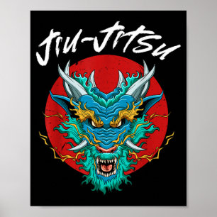 Poster Jiu Jitsu Brasileiro Dragão - Grappling BJJ