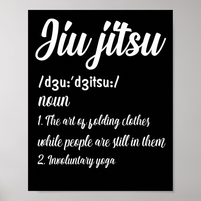 Poster Jiu Jitsu, Definição, Combate à Arte Marcial (Frente)