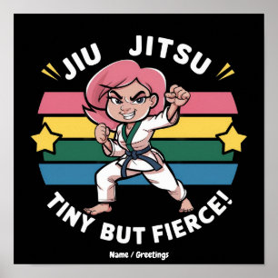 Poster Jiu Jitsu Minúsculo Mas Feroz Dá Poder à Confiança