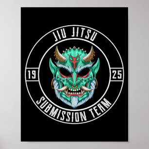 Poster Jiu Jitsu Oni Demon Team - BJJ e Jiu Jitsu Brasile