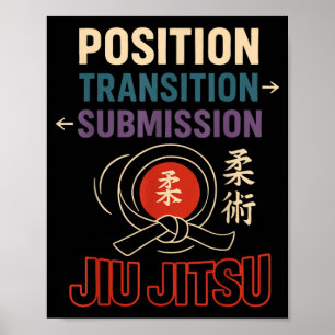Poster Jiu Jitsu Retro Vintage Único Jiu Jitsu Tirado