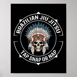 Poster Jiu Jitsu War Bonnet - Equipe de submissão Jiu Jit