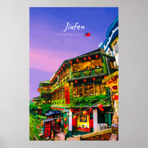 Poster Jiufen, Taiwan - Antiga Casa de Chá