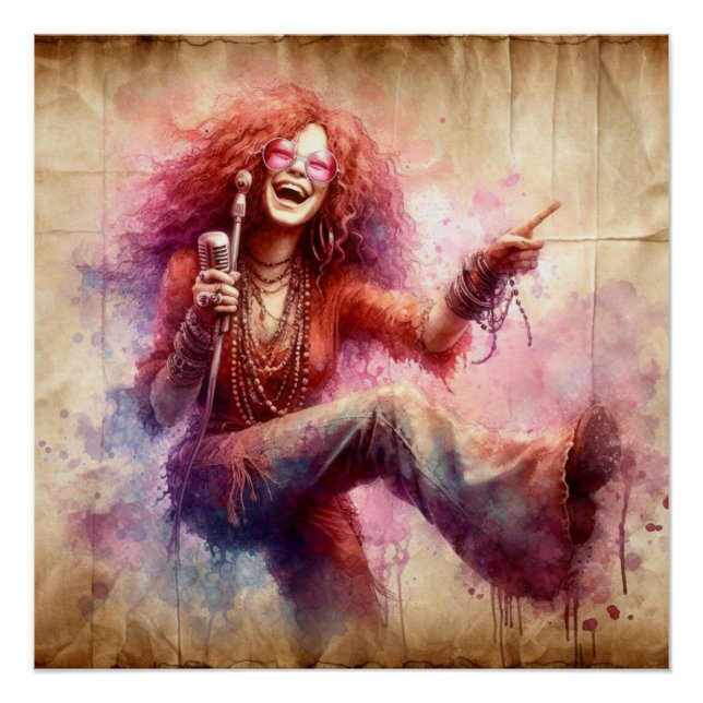 Pôster JJ cantando no palco (Frente)