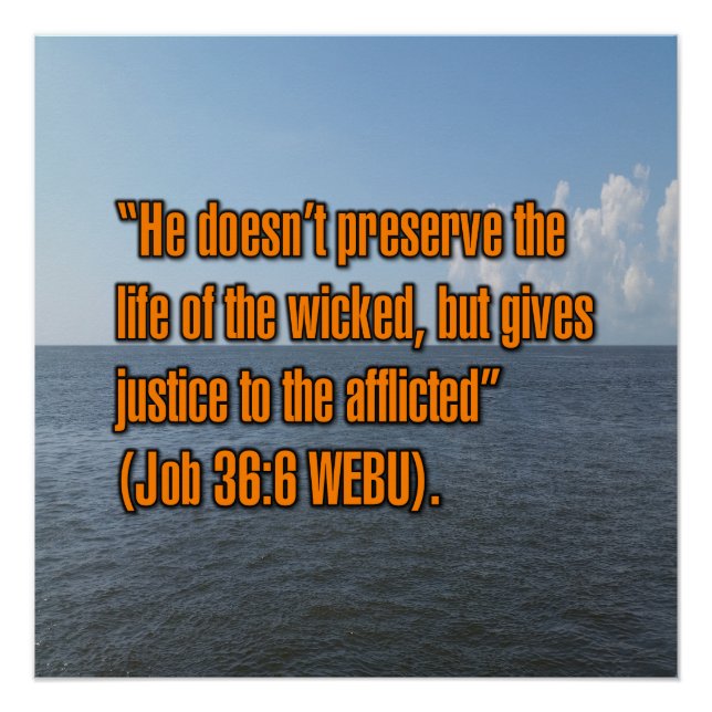 Pôster Jó 36:6 WEBU (Frente)