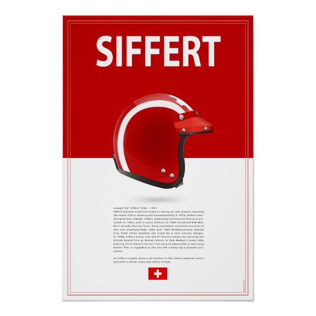 Pôster Jo Siffert Helmet (Frente)