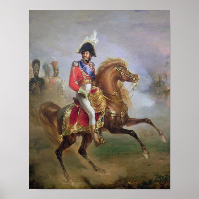 Poster Joachim Murat em Horseback, 1814-15 (Frente)