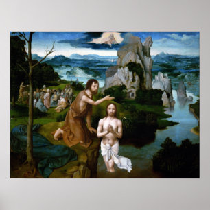 Poster Joachim Patinir O Batismo do Cristo