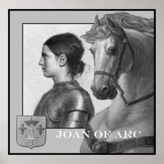 Pôster Joan of Arc e seu cavalo de guerra