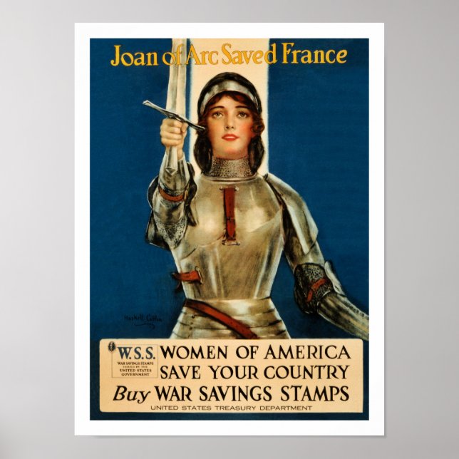 Poster Joan Of Arc saved France World War 1 (Frente)