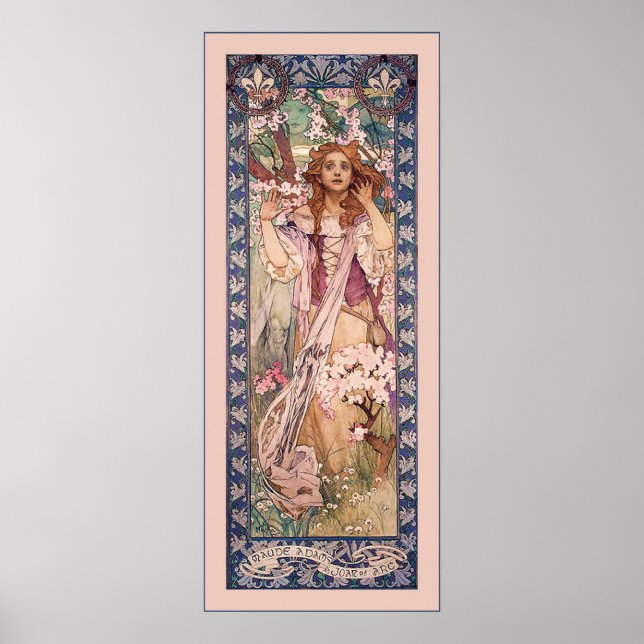 Pôster Joana d'Arc ~ Alphonse Mucha (Frente)