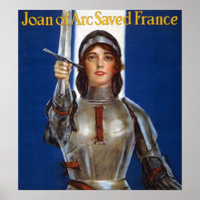 Poster Joana d'Arc French Heroine Knight National Hero (Frente)
