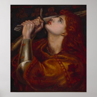 Poster Joana d'Arc por Dante Gabriel Rossetti