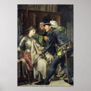 Poster Joana do arco insultado na prisão, 1866