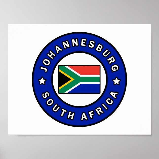 Pôster Joanesburgo África do Sul (Frente)