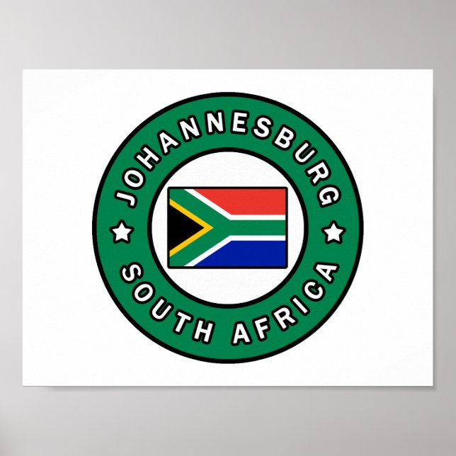Pôster Joanesburgo África do Sul (Frente)