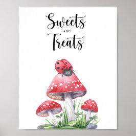 Poster Joaninha - doces e guloseimas chá de bebê