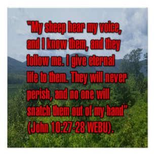 Pôster João 10:27-28 WEBU